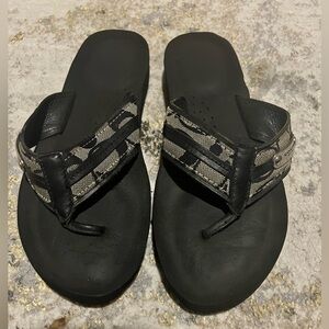 Coach Black Flip Flops